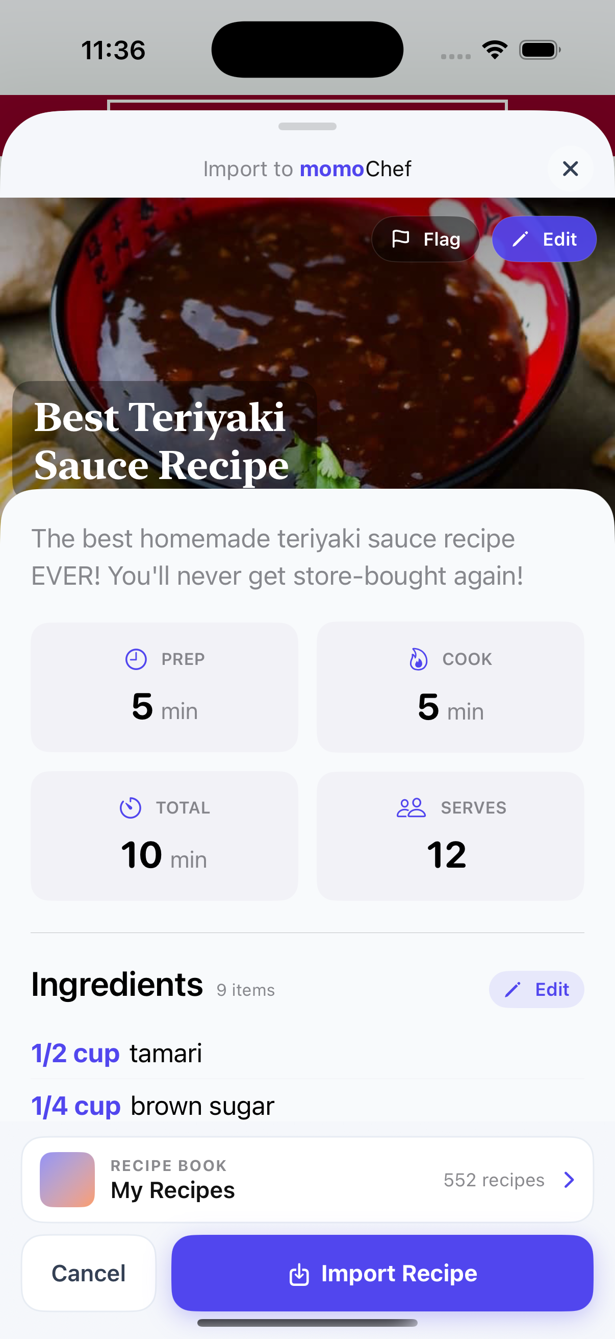 Share extension preview